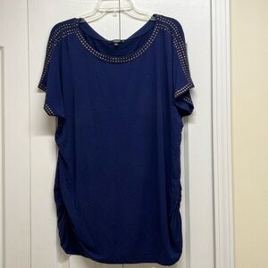 Premise studio navy blue top with studs